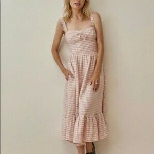 Reformation Pink Check Dress
